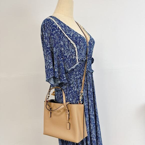 COACH C4084 Mollie Tote 25 Taupe - Picture 1 of 8